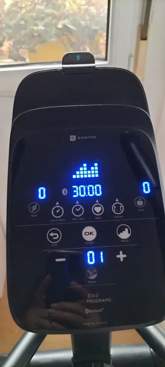 Bicicleta Elíptica Gris y Negra