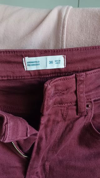 Pantalón Springfield Burdeos Mujer Talla S/36