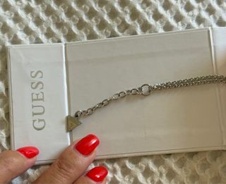 Pulsera Guess Doble Cadena Triángulo