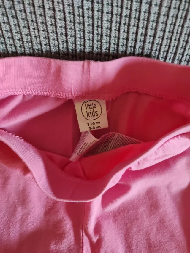 2 Leggings niña color fucsia de 5 a 6 años