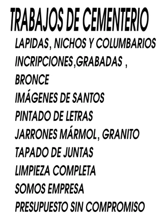 CEMENTERIO TRABAJOS VARIOS ECONÓMICO