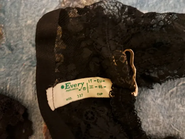 Reggicalze Vintage in pizzo nero tg 2