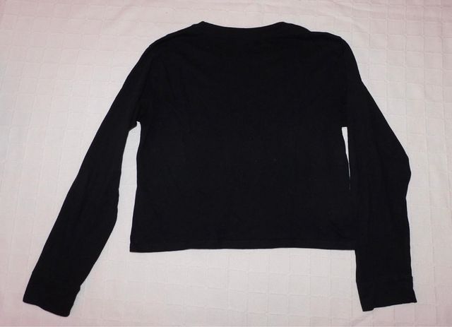 Camiseta Hollister Negra Manga Larga