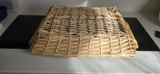 Cesta de mimbre rectangular