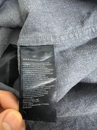 Camicia Tommy Hilfiger L Blu/Grigio