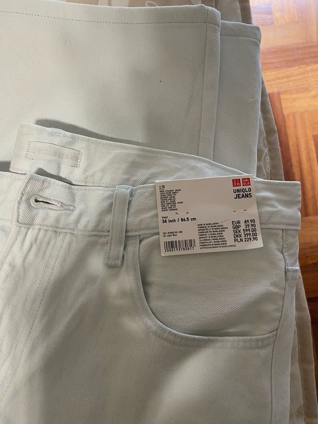 Uniqlo Jeans Ampi Azzurri
