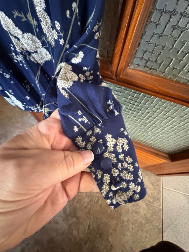 Blusa Massimo Dutti Estampada Azul