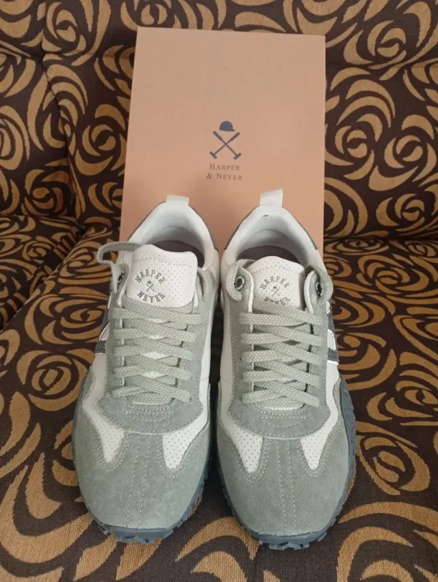 Zapatillas Harper & Neyer Hombre Gris/Verde