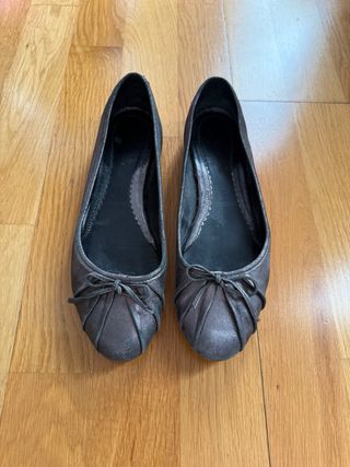 Bailarinas de Massimo Dutti grises N40