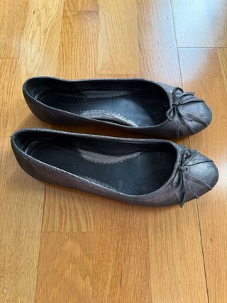 Bailarinas de Massimo Dutti grises N40