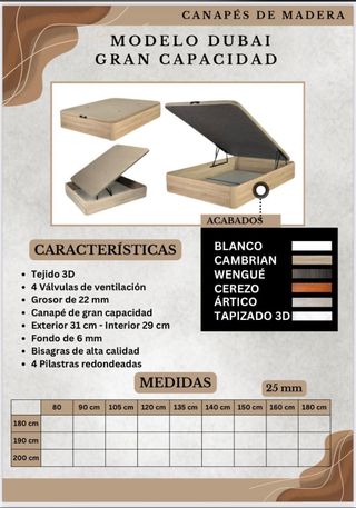 OFERTAS EN CAMAS BARATAS Y COLCHONES CANAPÉS