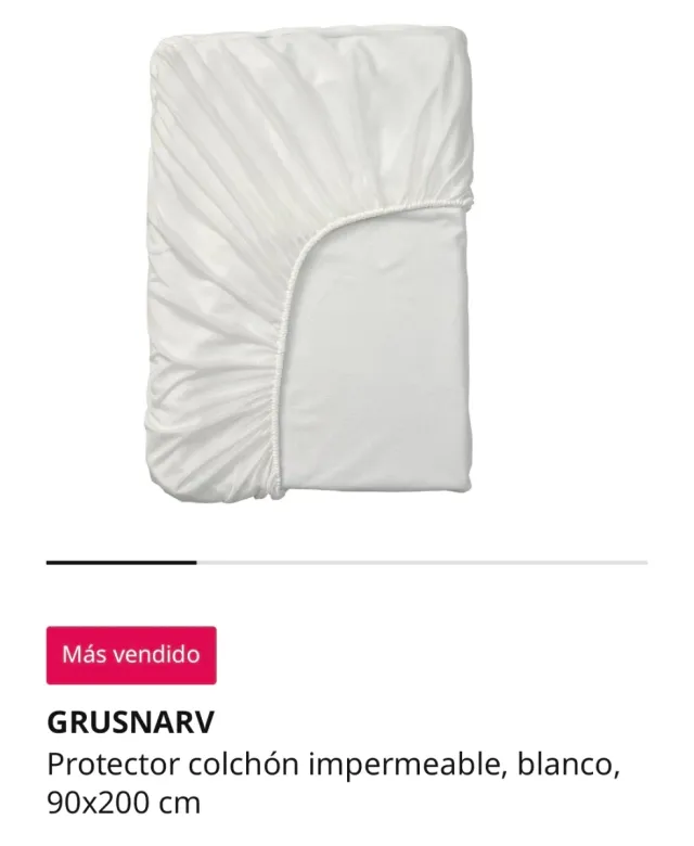 2 Protector Colchón Impermeable Blanco IKEA