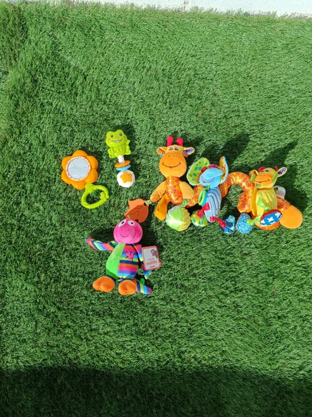 Lote Juguetes Bebé Peluche Sonajero Flor