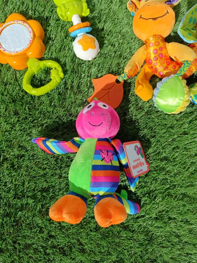 Lote Juguetes Bebé Peluche Sonajero Flor