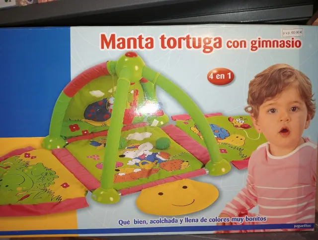 Manta de juegos tortuga con gimnasio