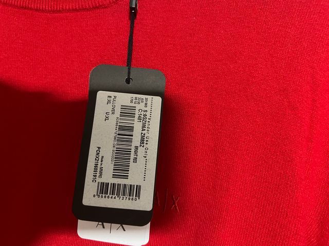 Jersey Armany Exchange XL Rojo