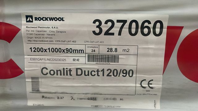 Paneles ROCKWOOL Conlit Duct 120/90