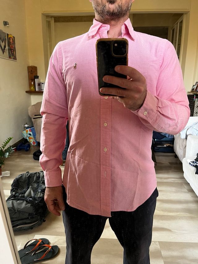 Camicia Ralph Lauren rosa uomo