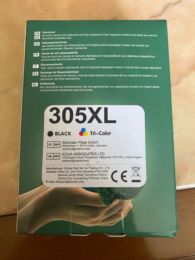 2 ud. Cartucho Impresora GREENSKY 305XL Negro RGB