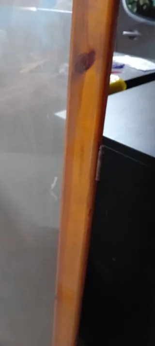 Doble puerta balconera madera y cristal