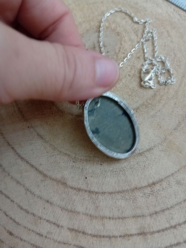 Collana in pirite dorata e argento 925