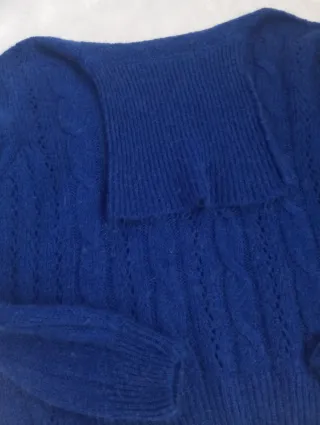 Maglioncino hope blu con trecce