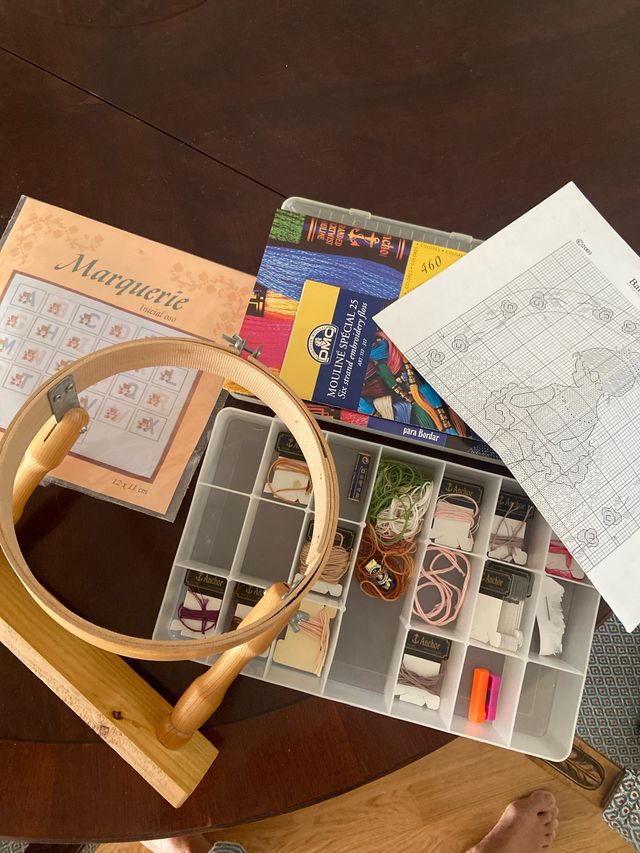 Kit Bordado Punto Cruz Hilos DMC