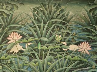 Quadro indonesiano incorniciato