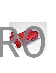 Set 10 Dados Opaque Red/Black Chesse