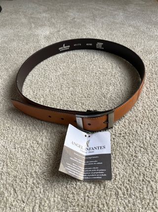 Cinturón Angel Infantes Marrón Hebilla Metálica