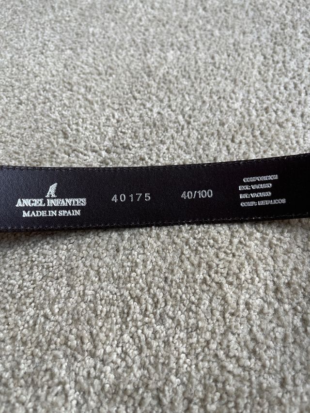 Cinturón Angel Infantes Marrón Hebilla Metálica