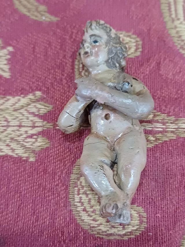 Lote figuras belén barro antiguas