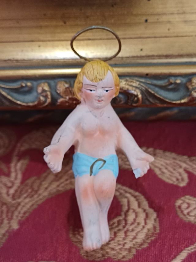 Lote figuras belén barro antiguas