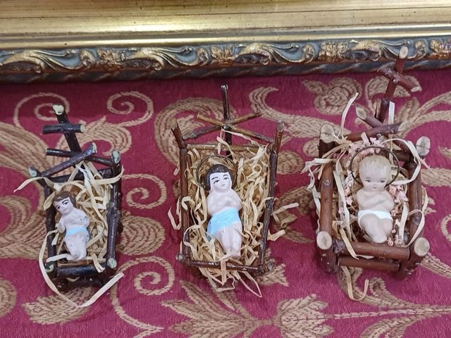 Lote figuras belén barro antiguas