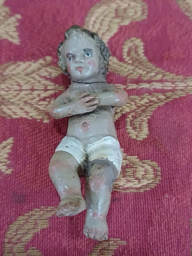 Lote figuras belén barro antiguas