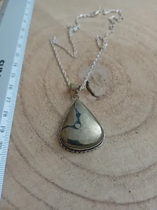 Collana Argento 925 con Pirite dorata Naturale