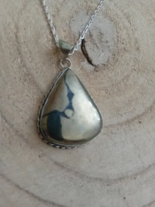 Collana Argento 925 con Pirite dorata Naturale