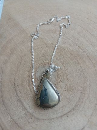 Collana Argento 925 con Pirite dorata Naturale