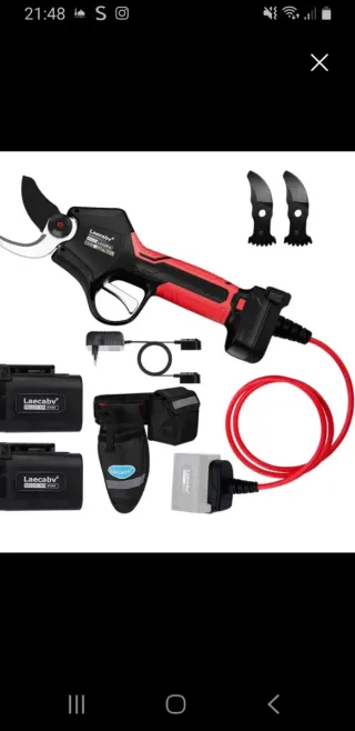 Tijeras de podar eléctricas con maletín