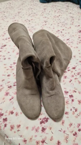 Stivali camoscio donna n.38 grigi