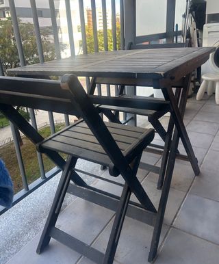 Conjunto mesa y sillas terraza