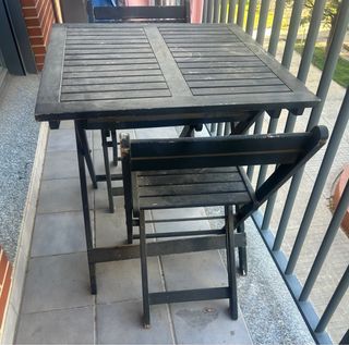 Conjunto mesa y sillas terraza