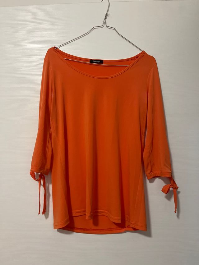 Maglia leggera maniche 3/4 arancione