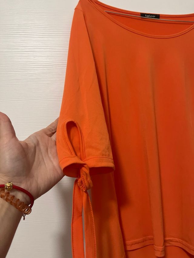 Maglia leggera maniche 3/4 arancione