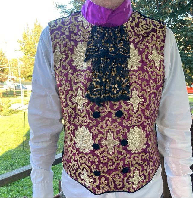 Costume Conte Gotico Tg L Nero Viola