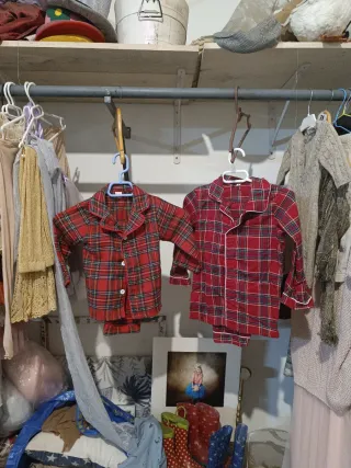 Pijamas Atrezo Fotografía Tartán