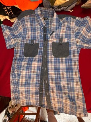 Camisa Rayas Azul y Blanca