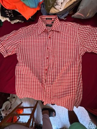 Camisa Rayas Azul y Blanca