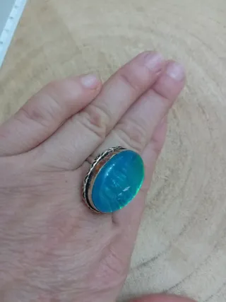 Anello argento 925 naturale opal Mexico