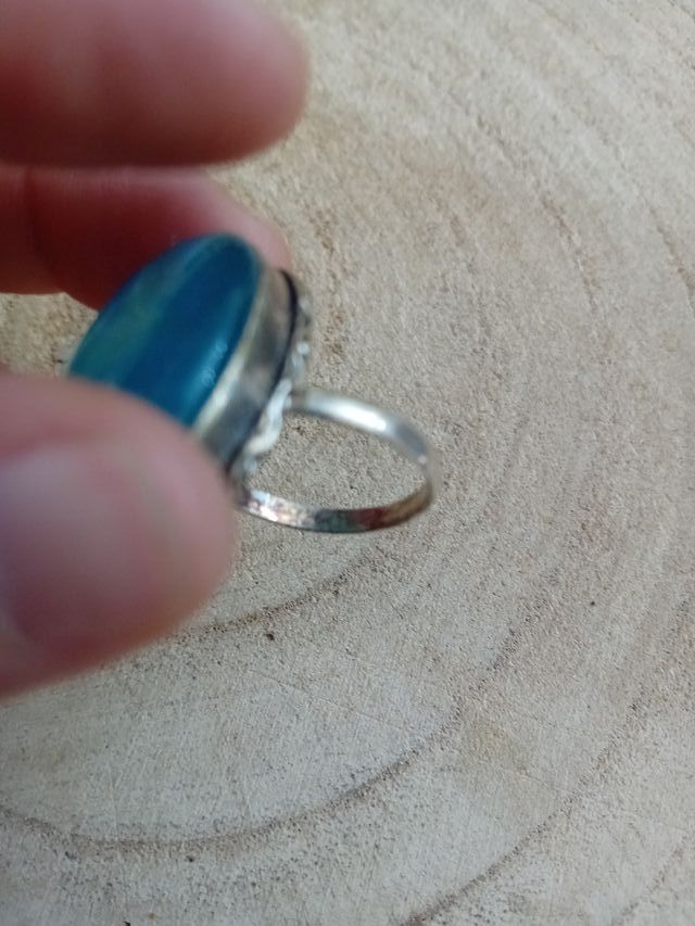 Anello argento 925 naturale opal Mexico